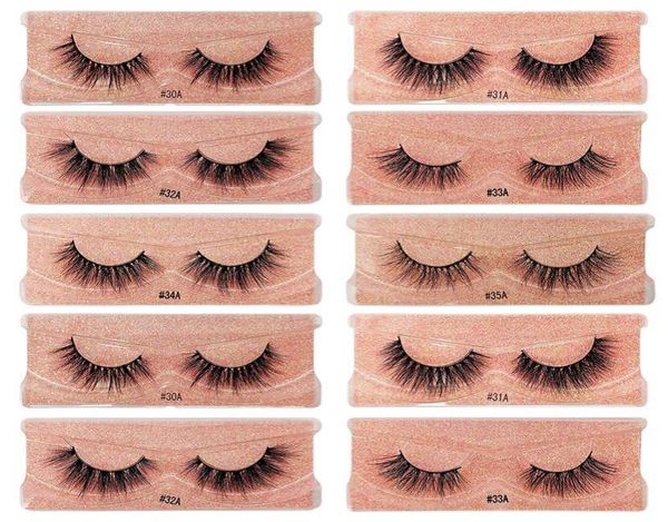 

faux mink hair 1 pair false eyelashes natural long curl supply9743967