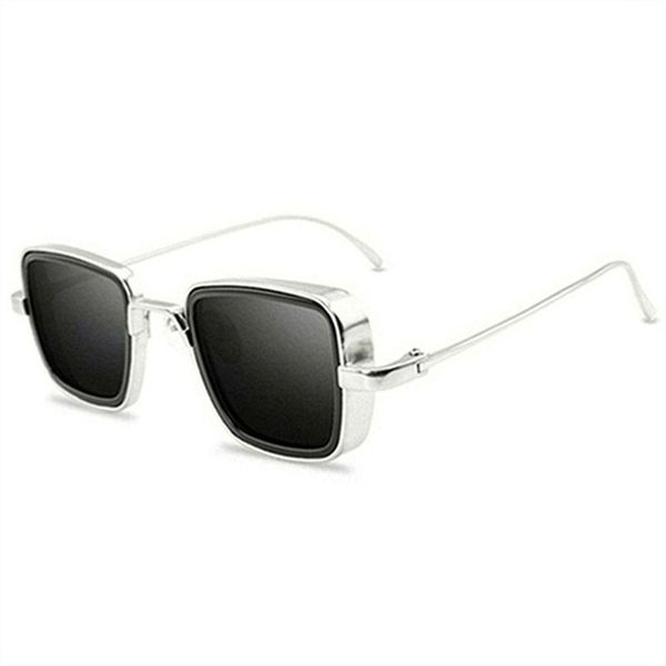 

new vintage metal steampunk sunglasses men women square sun glasses for men women stylish retro brand shades male female uv400 a455, White;black