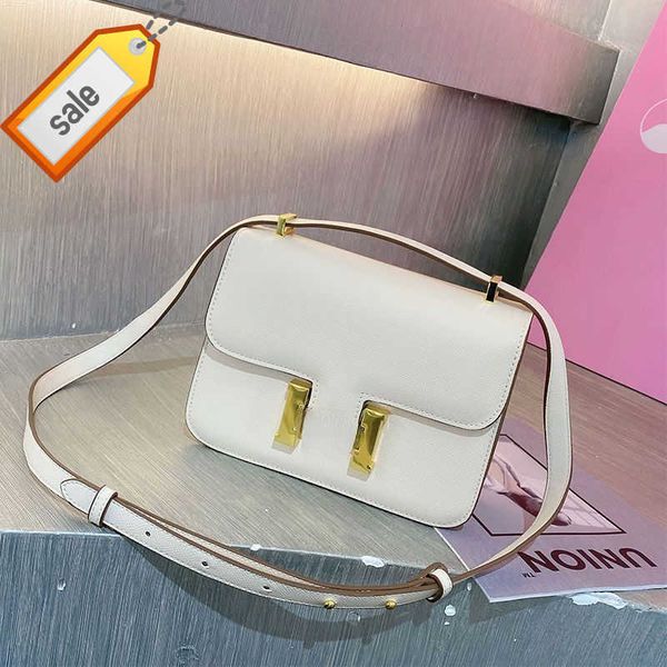 

women's brand designer shoulder bags crossbody bags tote 2023 new fashion h buckle kangkang bag texture leather letter cross body bag w