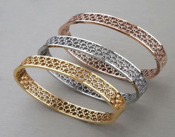 

2019 fashion designer jewelry women bracelets netted bracelet gold plating on titanium steel love bangle snap jewelry4930284, Black