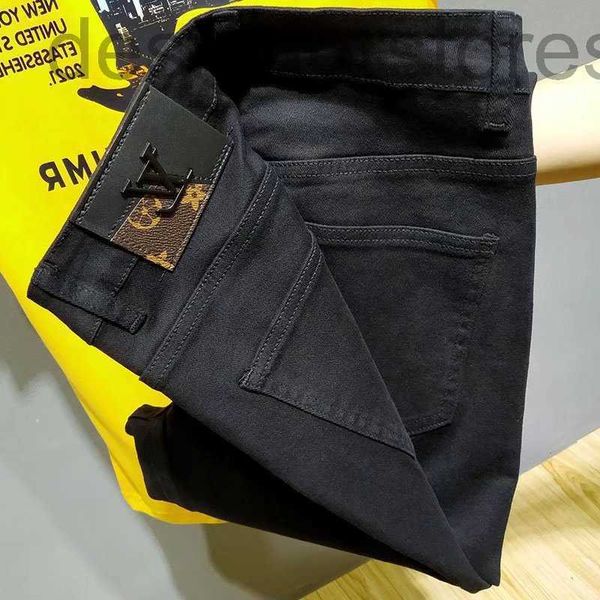 

men's jeans designer designer men's new 2022 spring and autumn light luxury small leg elastic trend capris 17u7 68bl, Blue