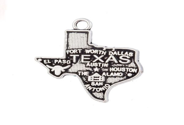 

new arrivals 15pcs21x23mm united states map charm antique silver tone texas charm pendant for diy jewelry making3295895, Bronze;silver