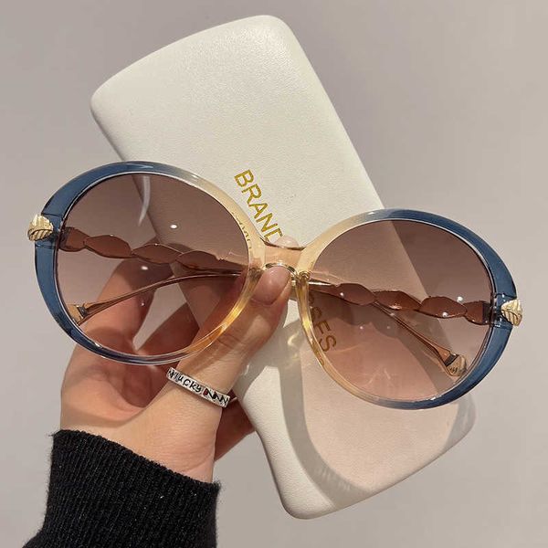 

sunglasses new vintage round frame sunglasses gradient colorful trendy fashion women female eyewear brand designer shades for ladies j230627, White;black