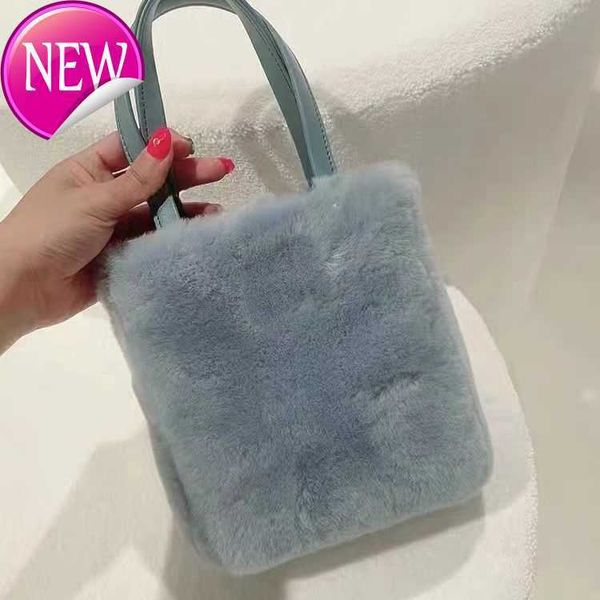 

women's brand designer handbags shoulder crossbody bag tote 2023 new fashion macaron wool tote bags portable small square bag gift box