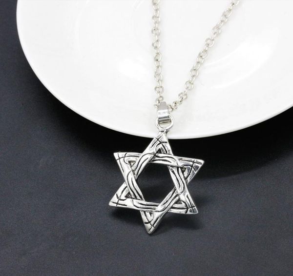 

hexagram necklace for men women fashion silver color david necklace pendant jewish magen david jewelry women mens necklaces1329967