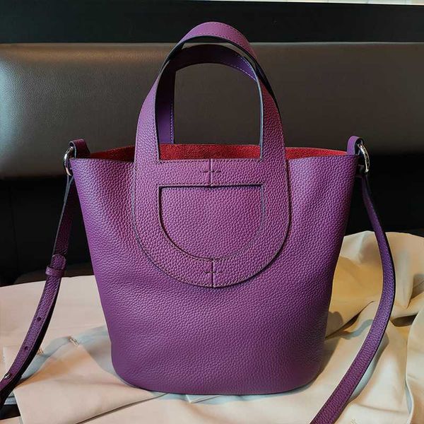 

h bag designer luxury vegetable basket bucket advanced headfelt cowhide women's handheld one shoulder crossbody bag fashion commuter5xq