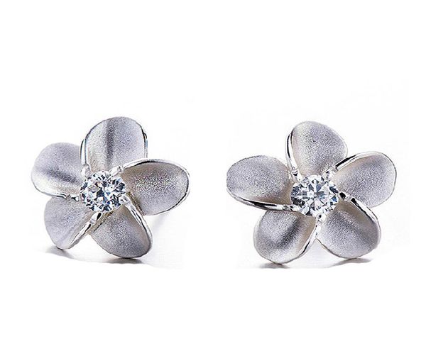 

lady 925 sterling silver cubic zircon sweet stylish stud earring luxury crystal jewelry whole3524254, Golden;silver