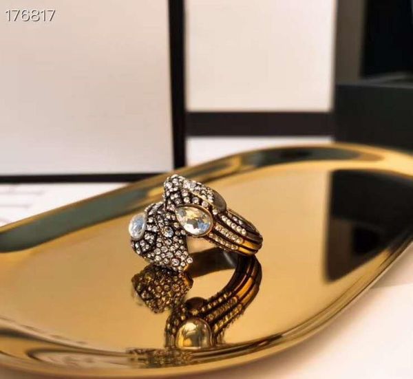 

new style selling trendy fourleaf flower letter rings for men and women fashionable and versatile personality rings9584938, Golden;silver