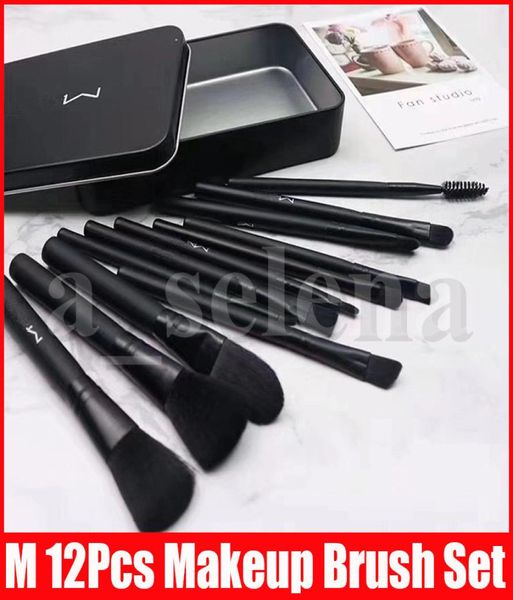 

m makeup 12 pcs brushes set foundation blending powder eyeshadow contour concealer blush cosmetic makeup tool3473000