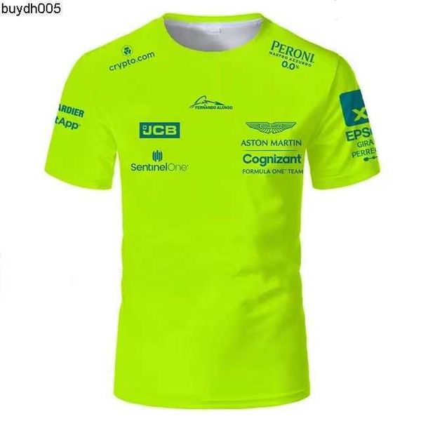 

c8ve 2023 fashion new men's t-shirts formula 1 racing team aston martin 3d round neck sports leisure breathable short sleeve children&#, White;black