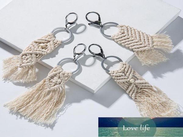 

artilady hawaii tassel keychains for women boho key holder keyring macrame bag charm jewelry gift for friends drop 2467113, Slivery;golden