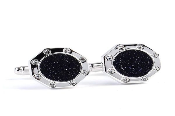 

men039s cufflinks new exquisite starry sky stone inlaid crystal cufflinks shirt cufflinks decorative buttons charm men gift jew5603795, Silver
