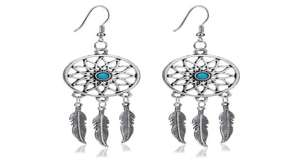

dreamcatcher earrings dream catcher feather tassel earrings retro long fish hook earrings women earring bohemia hollow long feathe1374183, Silver