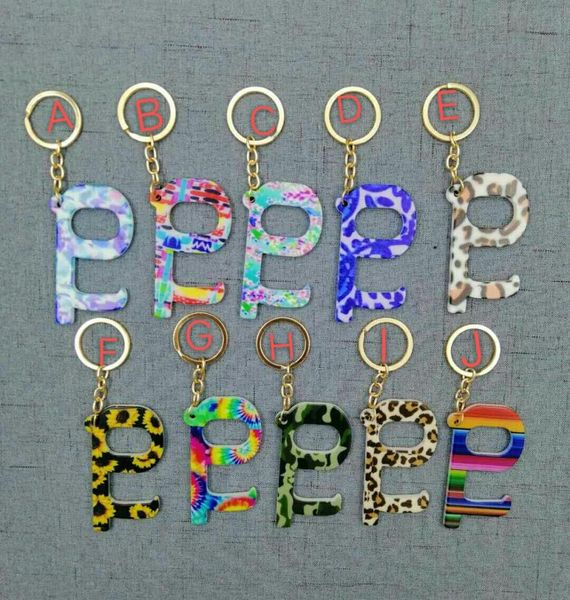 

factory wholesale non-contact door opener keychain acrylic printing pendant7000197, Silver