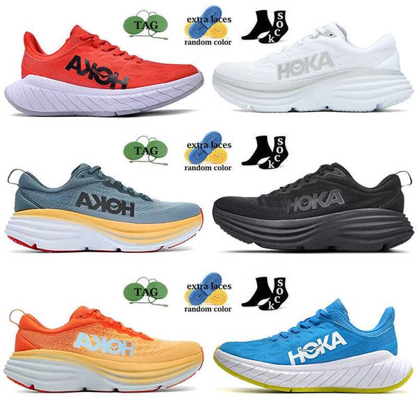 

running shoe clifton hoka for men women one bondi 8 marathons outdoor sports carbon x2 platform shock absorption coral lifestyle 36-45 new