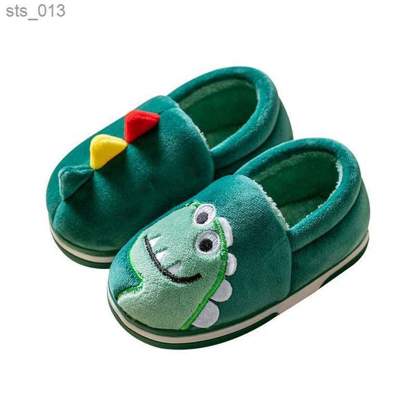 

winter children slippers boy and girl cartoon candy color home slippers kids warm thicken indoor non-slip cotton shoes l230518, Black;grey
