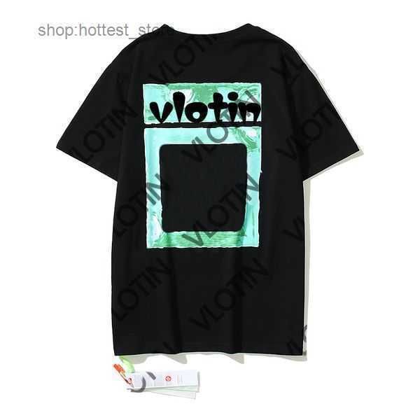 

new men fashion sports tshirt summer designer offs white t shirts luxury cotton loose t-shirts casual short sleeves oil painting black back, White;black