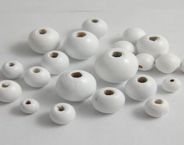 

ny332 white natural wooden round ball spacer beads for jewelry making diy 6810121416182025mm round wood beads white wood b3073392, Black