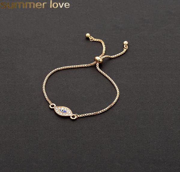 

2019 trendy turkish gold evil eye bracelet starfish charm blue eye gold chain bracelet adjustable for women party jewelry4009942, Golden;silver
