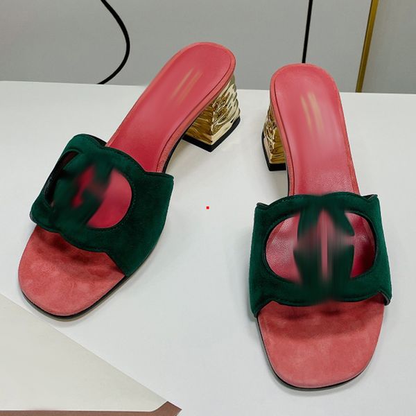 

2023 fashion summer designer slippers luxury women sandal leather flat slide lady beach flip flop casual slipper shoes with box 35-40 -554, Black
