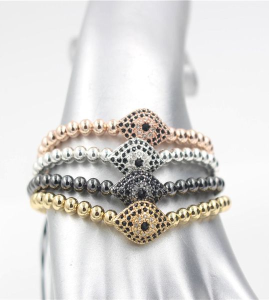 

piniya handmade anil arjandas miro pave setting cz eye charm braiding macrame bracelets bangles jewelry for men women gift2150268, Golden;silver
