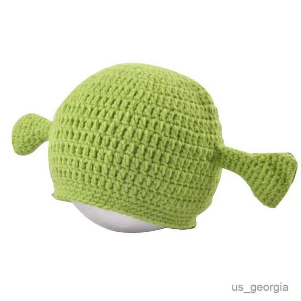 

caps monster wool winter knitted hats green party funny cap r230627, Blue;gray