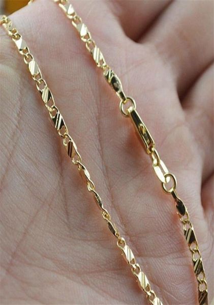 

fashion men women 1630 inches chain necklace 18k yellow gold filled jewelry for men women4239136, Silver