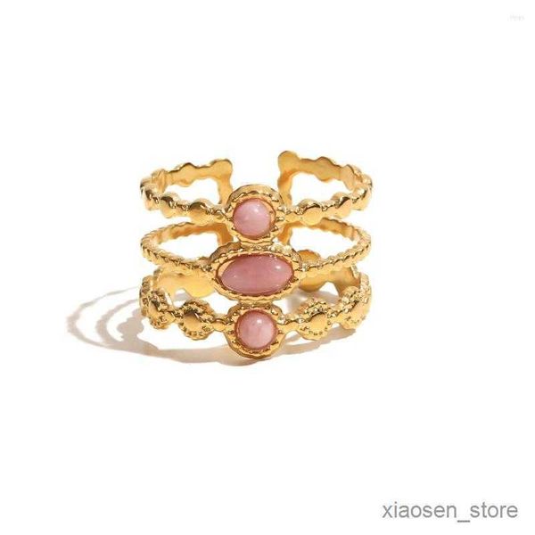 

wedding rings rings rings youthway red natural open ring 18k gold color fashion minimalist statement jewelry women r230626, Slivery;golden