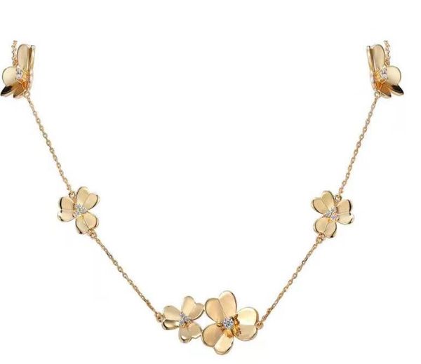 

three leaf charming chokers necklaces designer jewelry for women party wearing8371342, Golden;silver