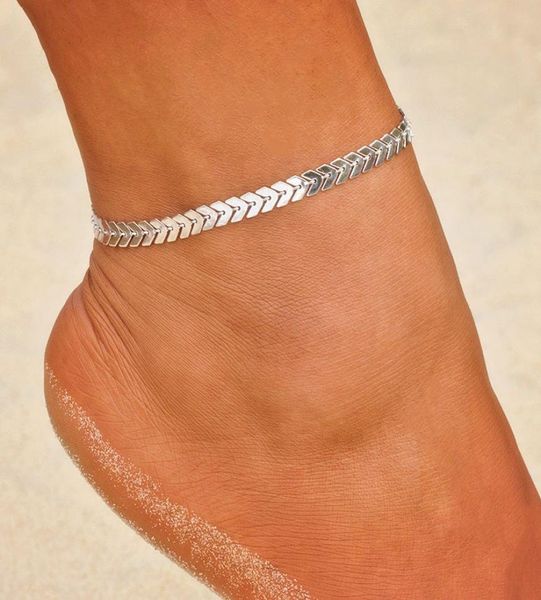 

bohemian gold color arrow anklets leg bracelet for women vintage yoga beach anklet summer style sandals brides shoes barefoot9132648, Red;blue