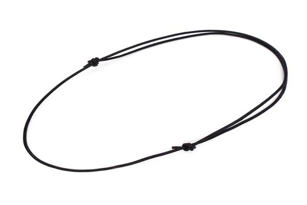 

20pcslot black genuine leather cord knot slider long adjustable choker necklaces for jewelry making4041789, Silver