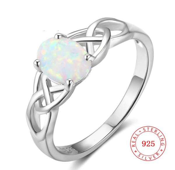

2 mix design fashion white opal ring 925 sterling silver valentines day prensent celtic wedding rings5574016, Golden;silver