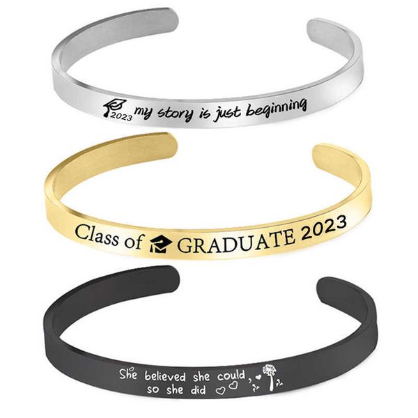 

hu he jewelry popular bracelets designer for women 2023 graduation season gifts to classmates stainless steel bracelet, Black