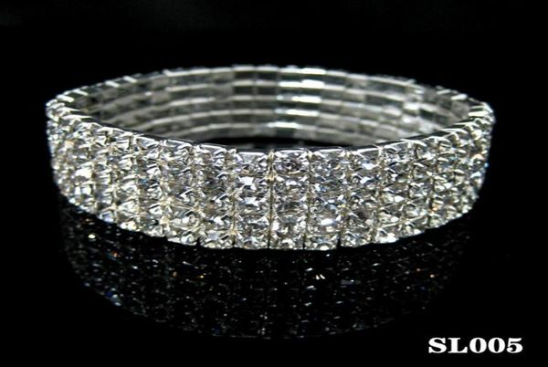 

123456 row tennis crystal bracelet bridal jewelry rhinestone bracelet cystl stretch bracelets bridal wedding rhinestone brace5835736, Black