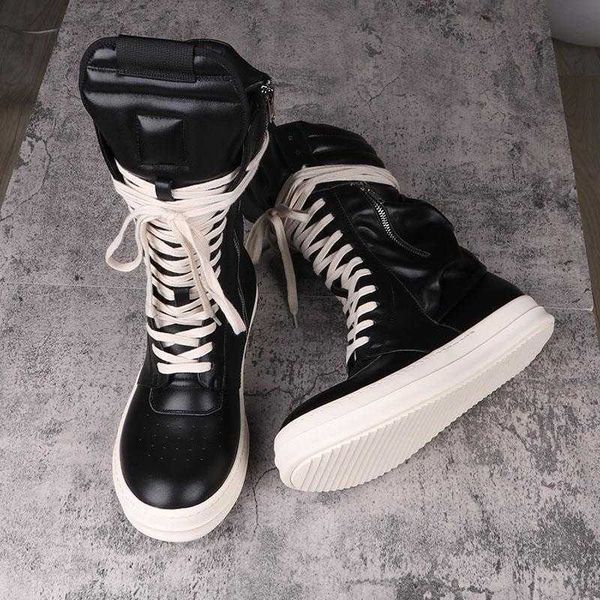 

popular men's casual shoes rick women's sneakers leather with box lace-up owens fashion shoe size 34-48