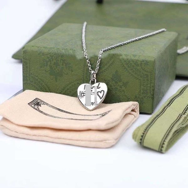

sterling silver tiger head fashion love fearless flying bird heart necklace hip hop versatile couple neckchain