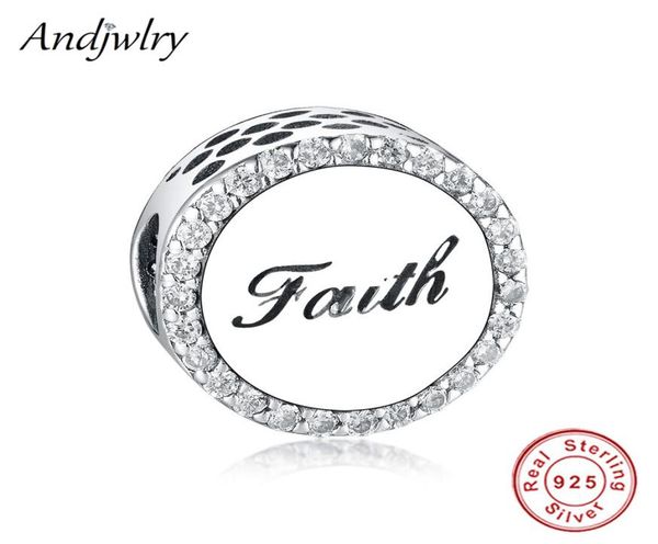 

fit original pandora charm bracelet authentic 925 sterling silver cross letter faith cz crystal bead for jewelry making berloque4073653, Black