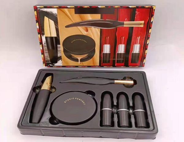 

6pcsset makeup set cosmetic bundle 3 lipsticks1 mascara1 eyeliner1 cusion makeup kit christmas gift2092490