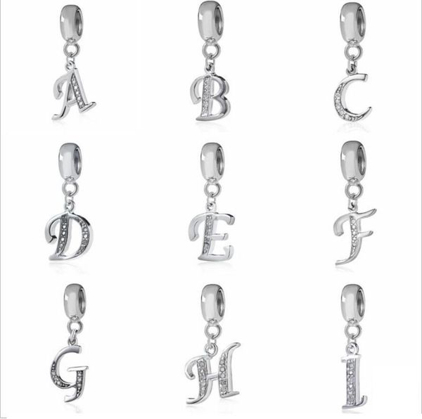 

letter charms for bracelets necklace authentic 925 sterling silver a-z pendant beads diy alphabet charms for making jewelry9548572, Bronze;silver