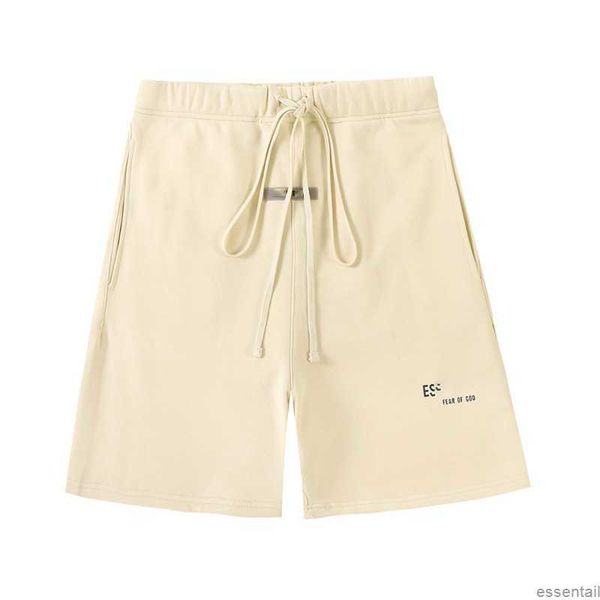 

men's women's designer essentail shorts cotton sports fashion essent short street style tide knee length essentiel clothing street, White;black