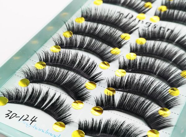 

10 pairs 3d soft faux mink hair false eyelashes natural messy eyelash crisscross wispy fluffy lashes extension eye makeup tool8016374