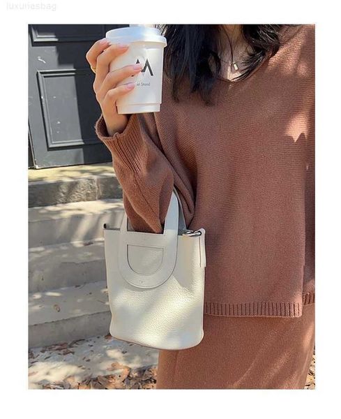 

h bag designer luxury togo layer cowhide pig nose vegetable basket portable bucket large capacity commuter women's bageyklcmt3 picotin