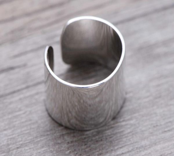 

bohemian vintage silver big smooth band rings for women open wide finger rings girls jewelry christmas gifts6060517