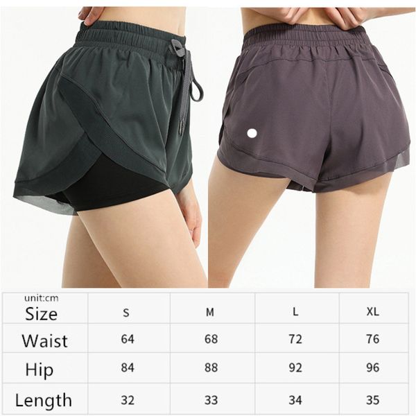 

ll-2028 womens shorts yoga outfit high waist sportswear cheerleaders exercise fitness wear gym short pants girls running elastic drawstring