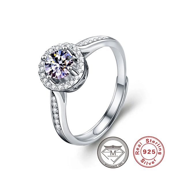 

genuine 925 sterling silver moissanite rings for women excellent cut vs1 d color 5mm 6.5mm 8mm