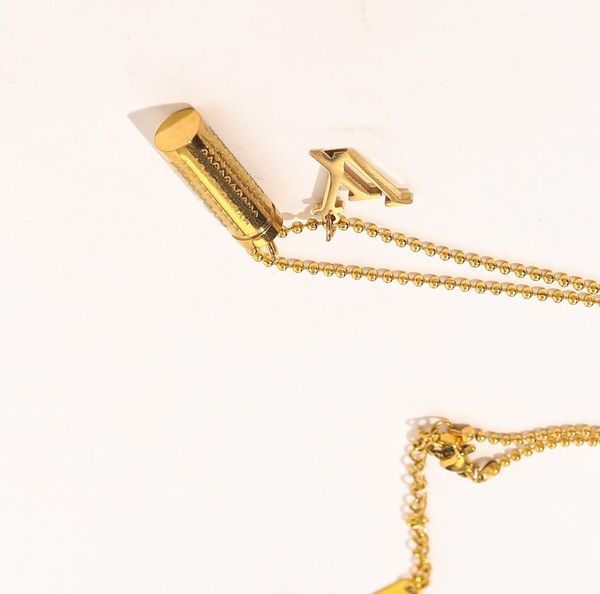 

fashion womens luxury design necklace choker chain 18k gold plated stainless steel necklaces pendant statement wedding jewelry acc4328509, Silver