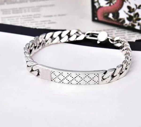 

charm bracelets designer bracelet bangles mens luxury jewelry ashion woman 925 sterling silver men039s rhombus pattern and wome2240326, Golden;silver