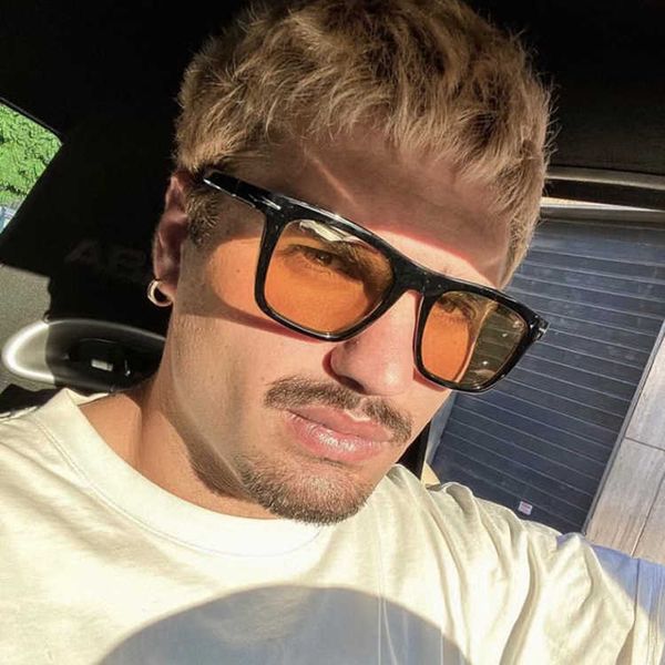 

2022 new men's square rice nail driving sunglasses pgraphy concave shape uv resistant, White;black