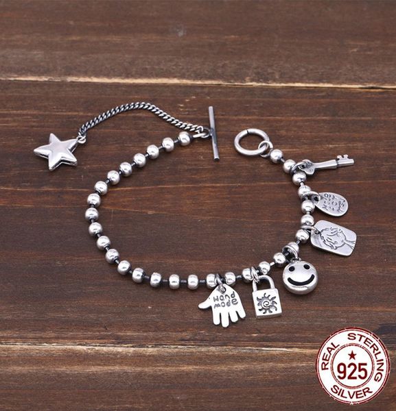 

100 s925 sterling silver bracelet retro personality fashion classic jewelry punk style cross shape send lover039s gift 2019 ne5320296, Golden;silver