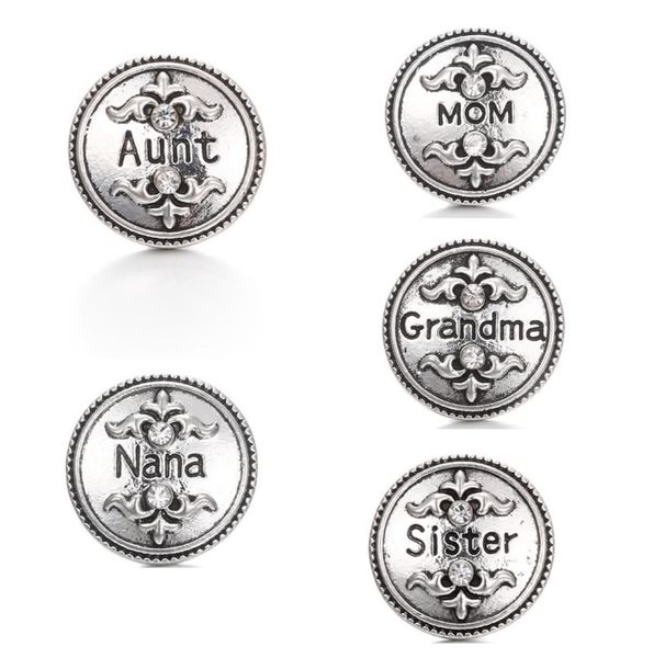 

noosa family ginger snap chunks crown nana grandma mom aunt sister 18mm metal snap buttons diy snap bracelet jewelry gift4757959